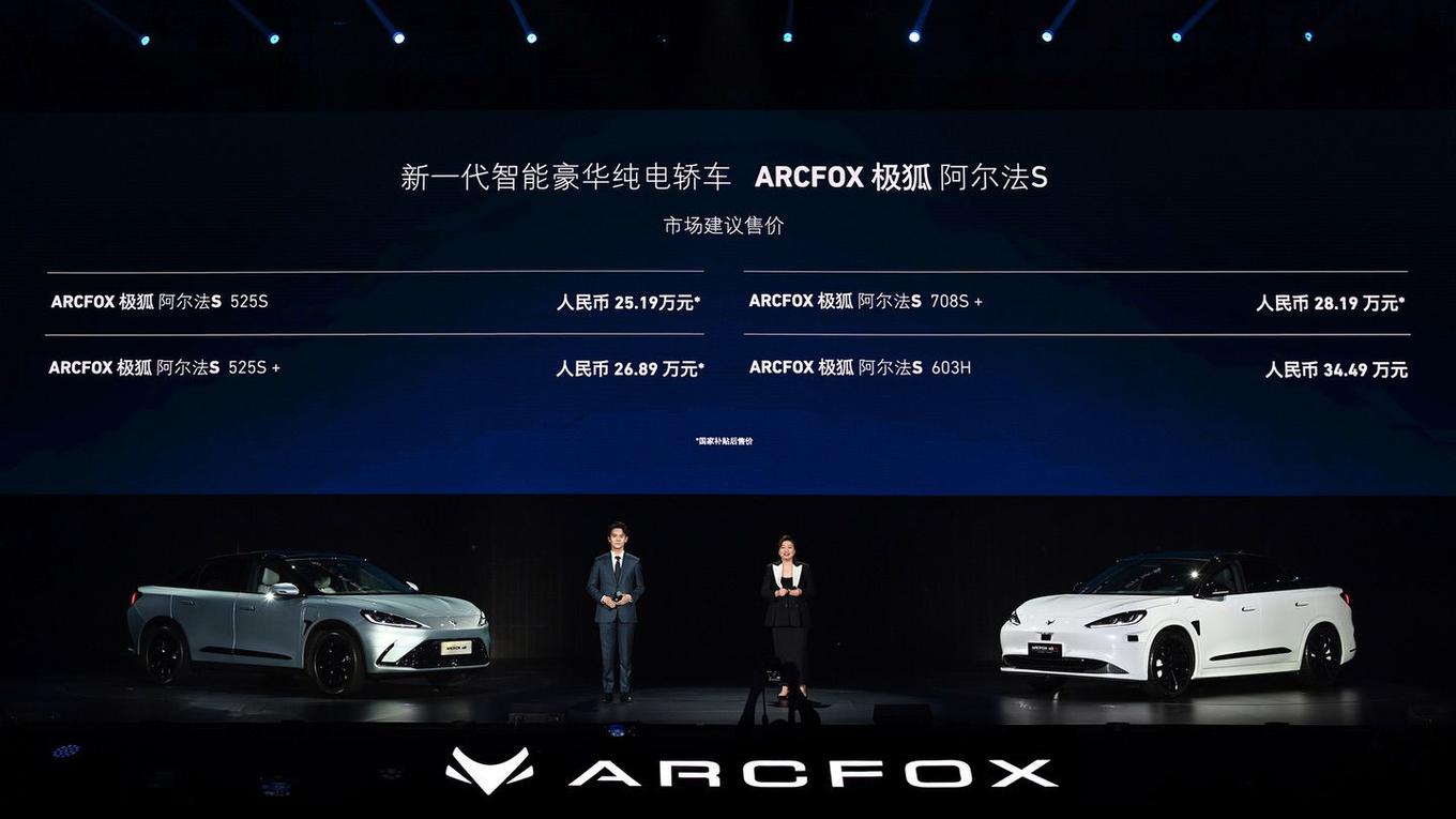华为加持,arcfox极狐阿尔法s正式上市